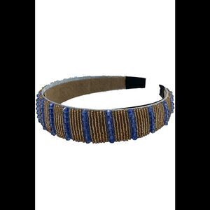 Locks & Mane Micro-Beaded Headband Blue